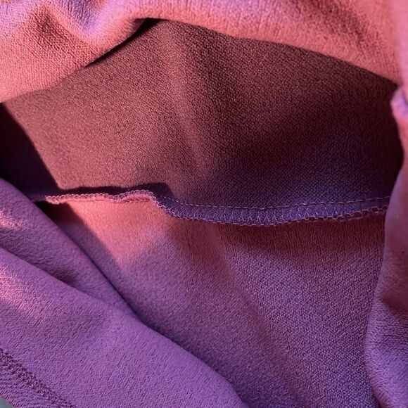 Lularoe purple hombre skirt size S, crepe texture, 24” long, waist 14” across - Picture 6 of 10